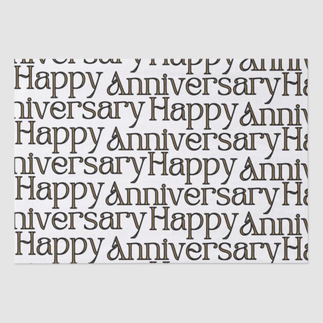 Happy Anniversary Tissue Paper (Front)