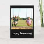 Happy Anniversary To A Couple Of Real Swingers Card at Zazzle