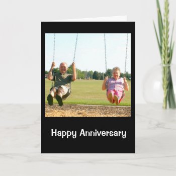 Happy Anniversary To A Couple Of Real Swingers Card by MortOriginals at Zazzle
