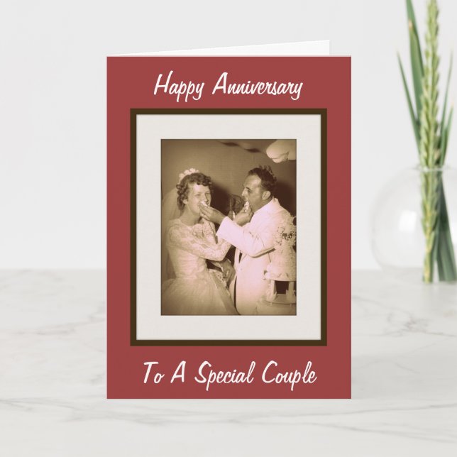 Happy Anniversary To A Special Couple Card (Front)