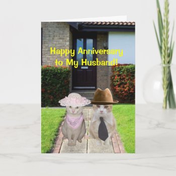 Happy Anniversary To Husband! Card by myrtieshuman at Zazzle