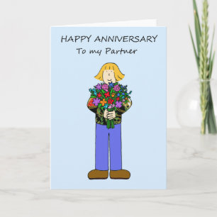 Happy Anniversary to Lesbian Partner Card