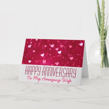 Happy Anniversary To My Amazing Wife Card by retroflavor at Zazzle