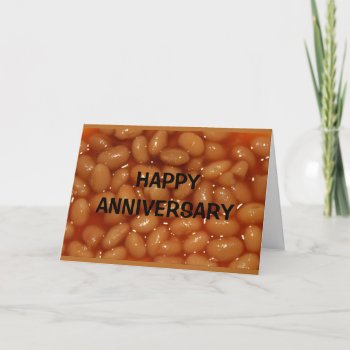 Happy Anniversary To My Favorite Human Beans! Card by MortOriginals at Zazzle