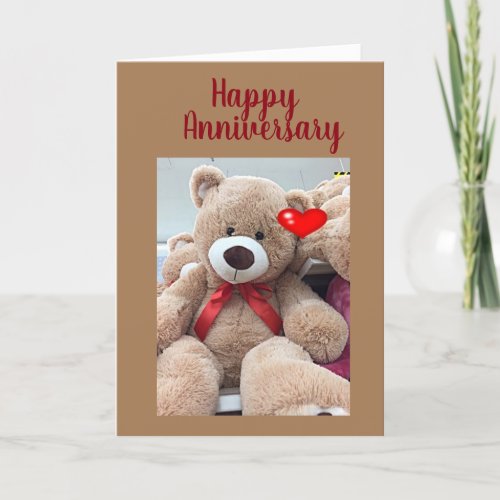 HAPPY ANNIVERSARY TO MY FAVORITE TEDDYBEAR CARD