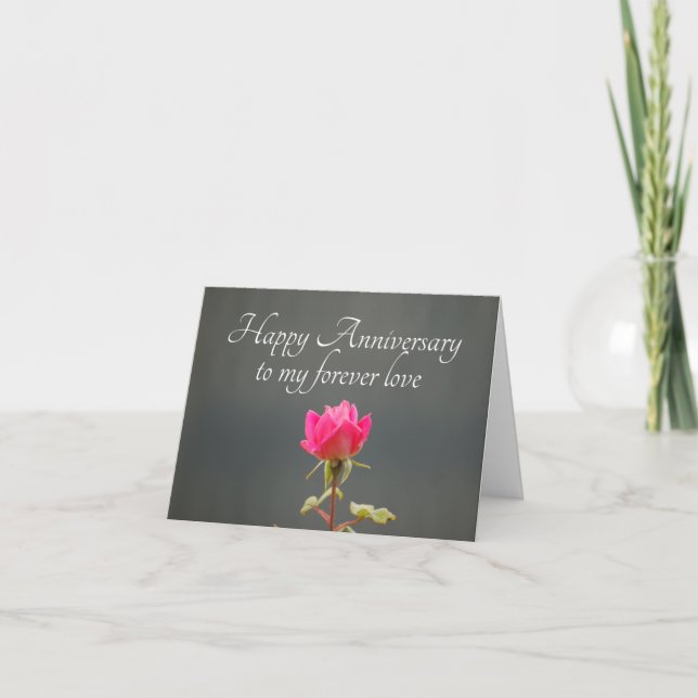 Happy Anniversary to my Forever Love rose Photo Card (Front)