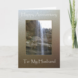 Happy Anniversary To My Husband - Waterfall Card