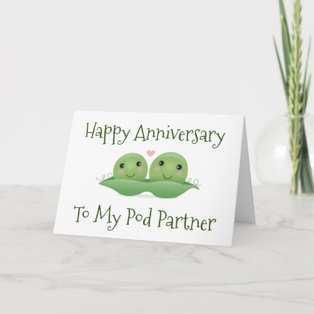 **HAPPY ANNIVERSARY** TO MY "POD PARTNER" CARD (Front)