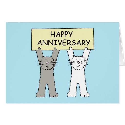 happy_anniversary_two_cats_greeting_card