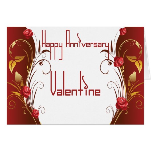 Happy Anniversary Valentine Cards (Front Horizontal)