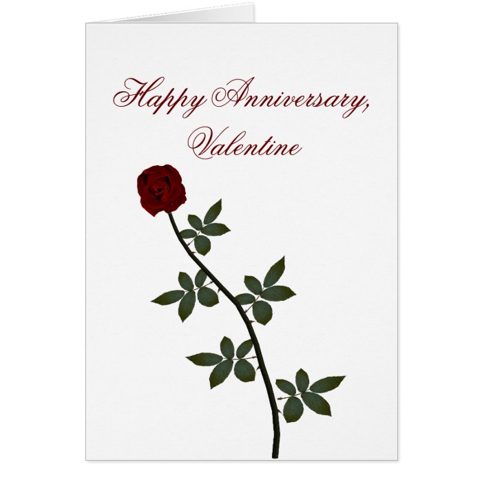 "Happy Anniversary, Valentine" Greeting Cards