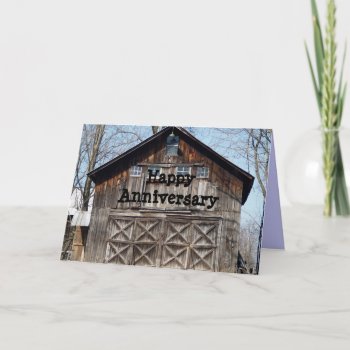 Happy Anniversary Weatherd Barn Card by tyounglyle at Zazzle