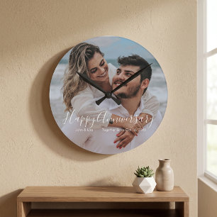 Happy Anniversary Wedding Acrylic Wall Clock