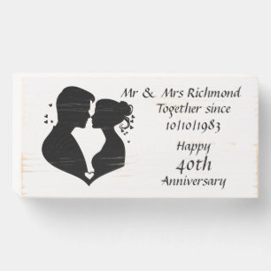 Happy Anniversary Wedding, Any Occasion Wooden Box Sign