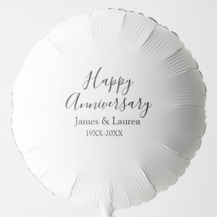 Happy anniversary wedding name date year simple mi balloon