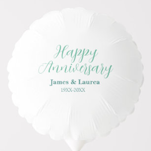 Happy anniversary wedding name date year simple mi balloon
