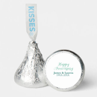 Happy anniversary wedding name date year simple mi hershey®'s kisses®