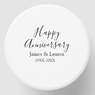 Happy anniversary wedding name date year simple mi mini candle favors
