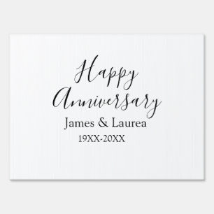 Happy anniversary wedding name date year simple mi sign