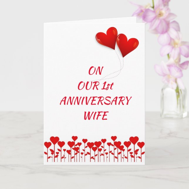 **HAPPY ANNIVERSARY WIFE** CELEBRATE "US" CARD (Orchid)