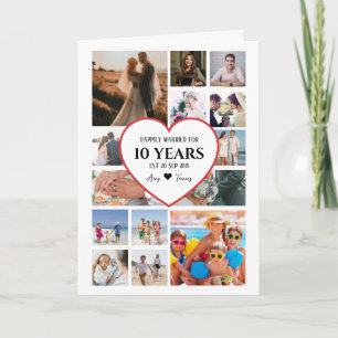 Happy Anniversary With Heart In Center Photo Card