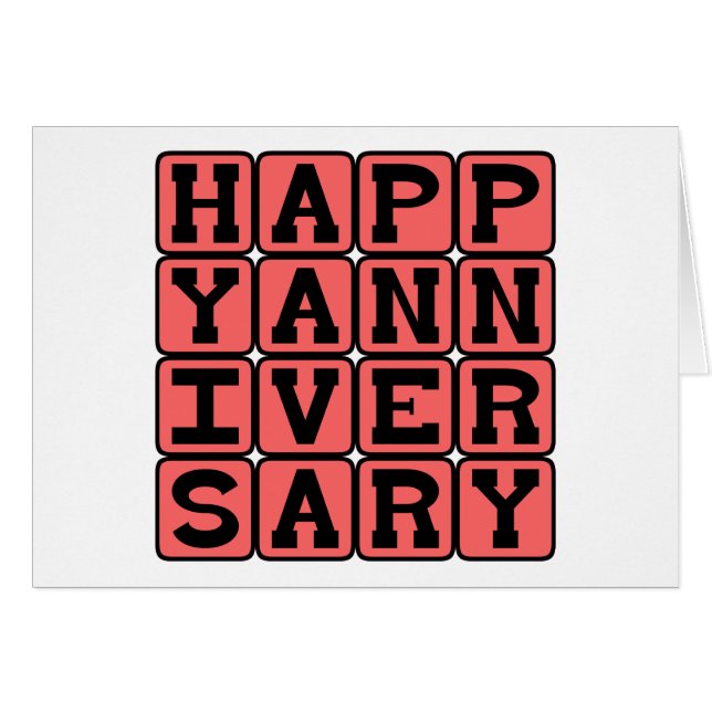 Happy Anniversary, Yearly Occasion Cards (Front Horizontal)
