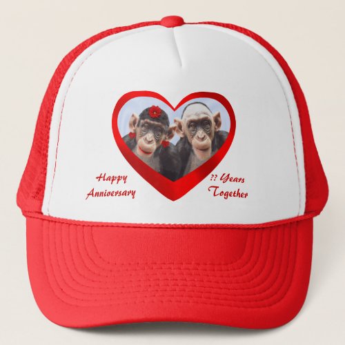 HAPPY ANNIVERSARY  YEARS TOGRTHER_HAT TRUCKER HAT