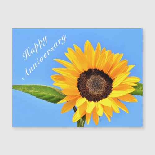 Happy Anniversary _ Yellow Sunflower on Blue Sky