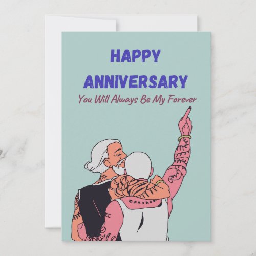 Happy Anniversary Youll Always Be My Forever Holiday Card
