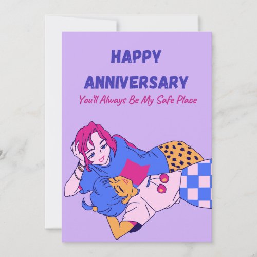 Happy Anniversary Youll Always Be My Safe Space Holiday Card