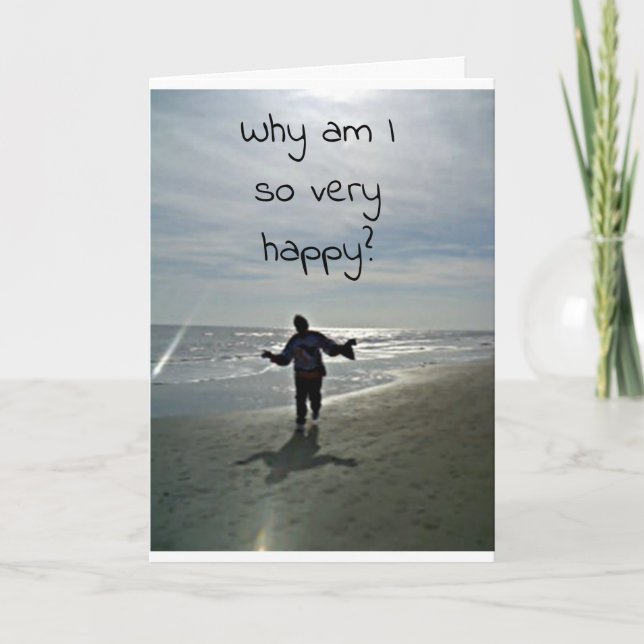 "HAPPY ANNIVERSARYY" WISHES FROM "ME" & BEACH CARD (Front)