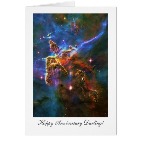 Happy Anniversay Darling, Starry Carina Nebula Card