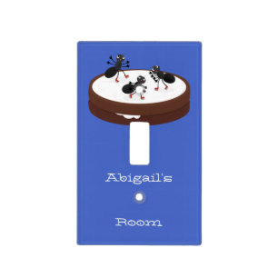 Happy ants ice skating on cookie cartoon light switch cover