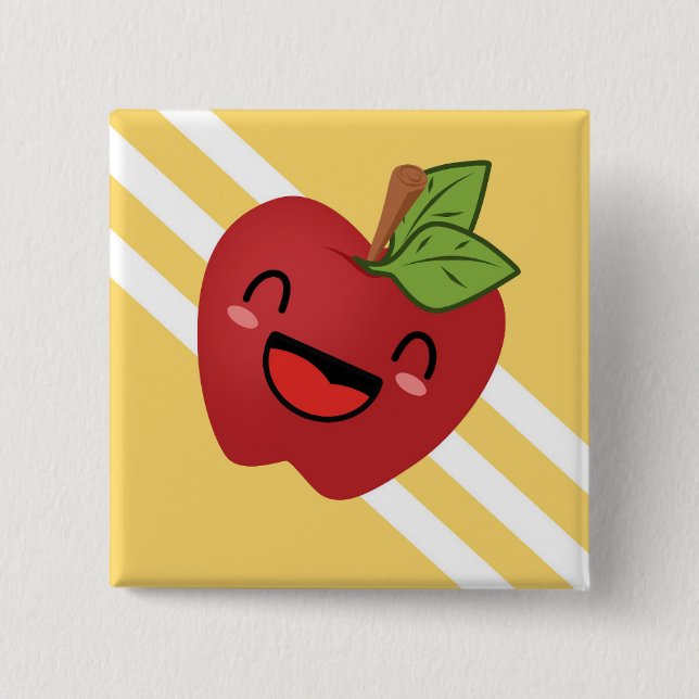 Happy Apple Button (Front)