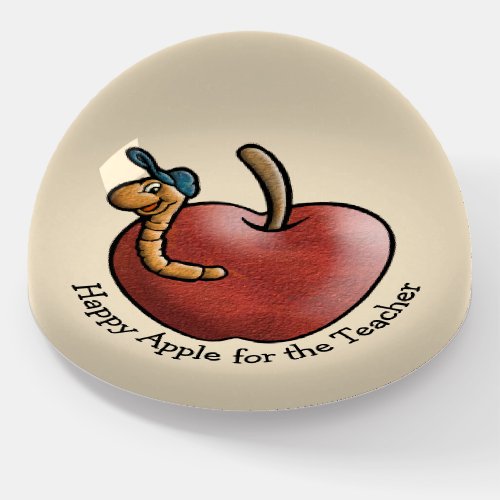 Happy Apple for the Teacher Paperweight