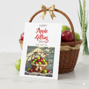 Happy Apple Gifting Day January 1st Card