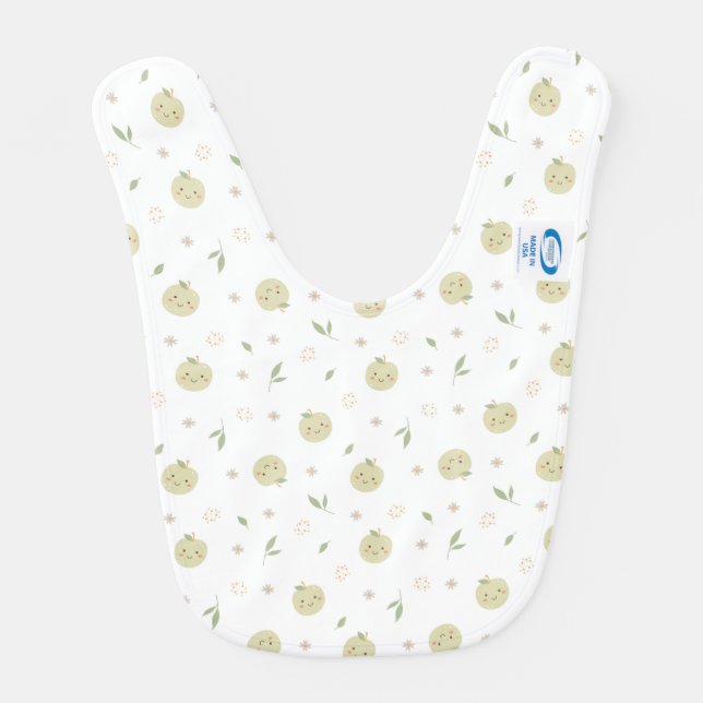 Happy Apples Pattern - Baby Bib (Back)