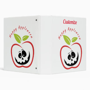Happy Appleween Jack O'lantern Thunder_Cove 3 Ring Binder