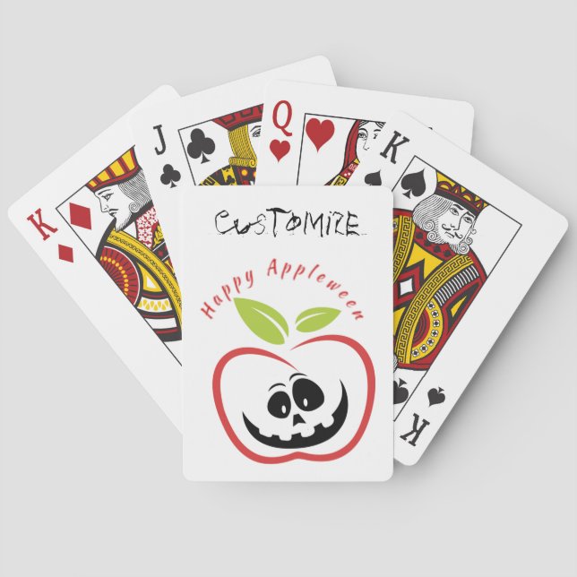 Happy Appleween Jack O'lantern Thunder_Cove Poker Cards (Back)