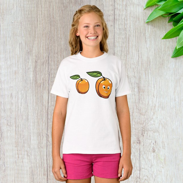 Happy Apricot Girls T-Shirt (Creator Uploaded)