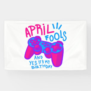 happy April Fools Day birthday gamer Banner
