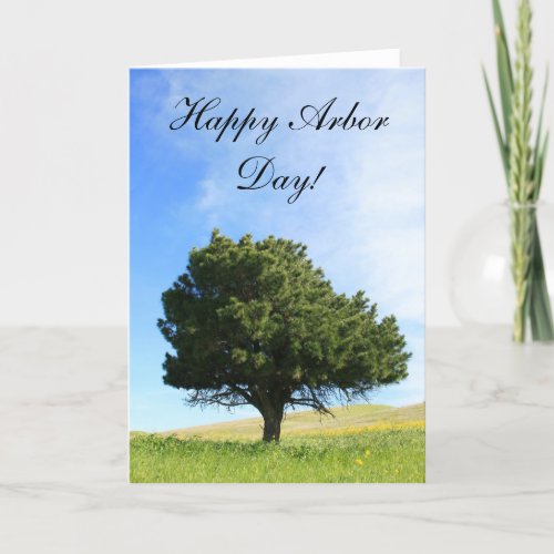 Happy Arbor Day greeting card