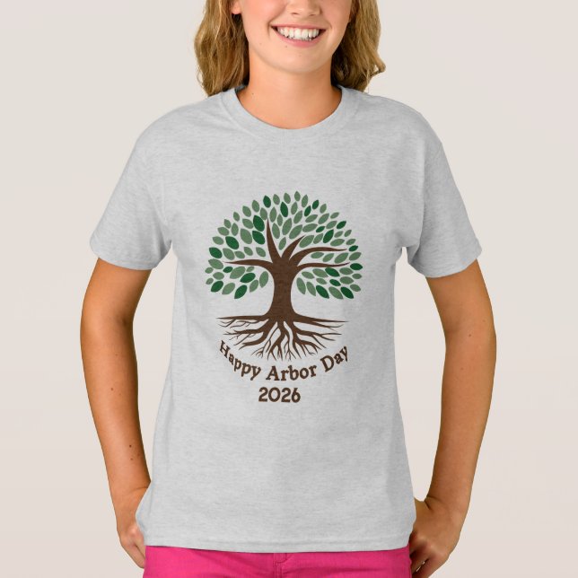Happy Arbor Day T-Shirt (Front)