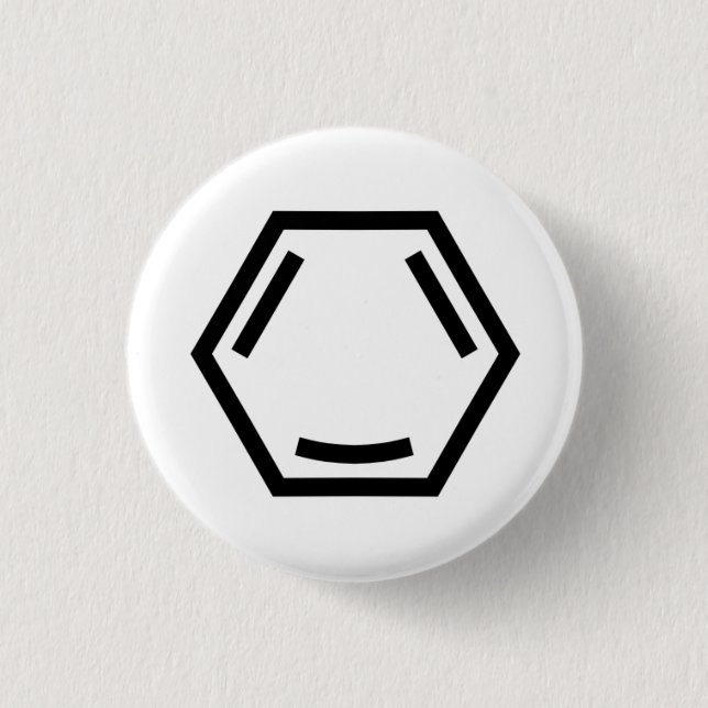 Happy Arene (single, black) Button (Front)