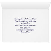 Happy Armed Forces Day Custom Greeting Cards (Inside Horizontal (Bottom))