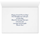 Happy Armed Forces Day. US Patriotic Card (Inside Horizontal (Bottom))