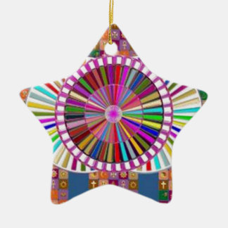 HAPPY ART:  CHRISTMAS HOLIDAYS FESTIVALS CERAMIC ORNAMENT