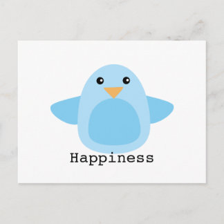 Happy as a Bluebird Postcard