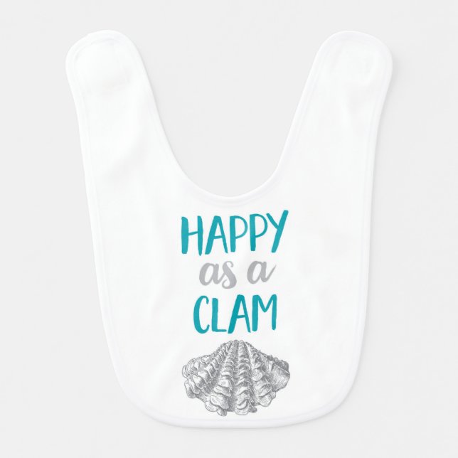 Happy as a Clam Bib (Front)