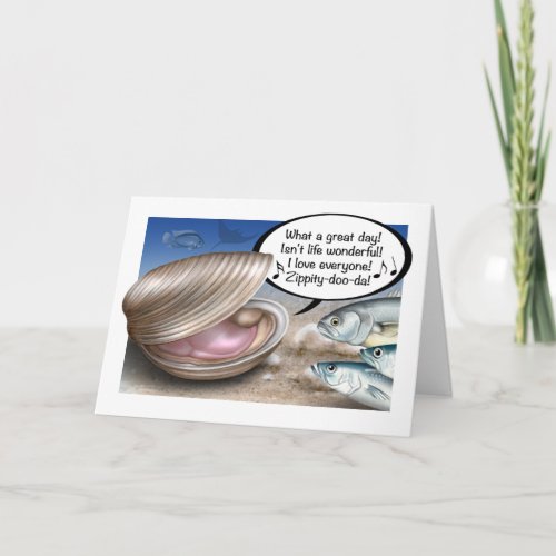 Happy as a Clam Birthday Card